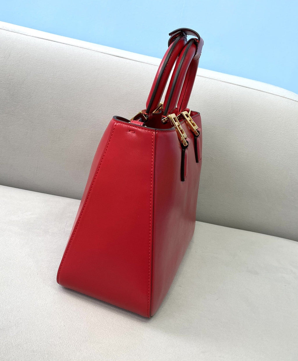 FI MeGLAMIum FF Tote Shoulder Red Bag For Woman 38cm/15in