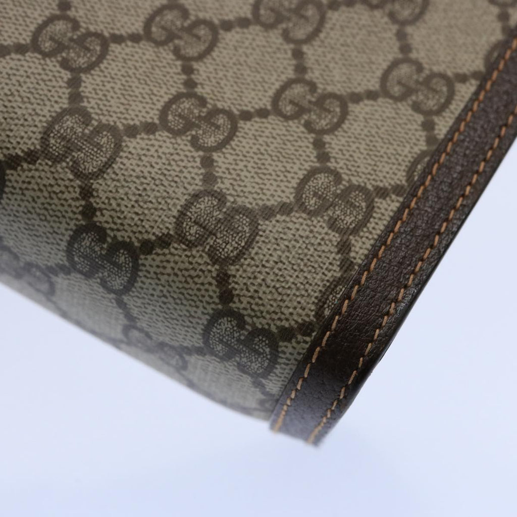 GUCCI GG Supreme Web Sherry Line Clutch Bag Beige Red 156 01 033 61313