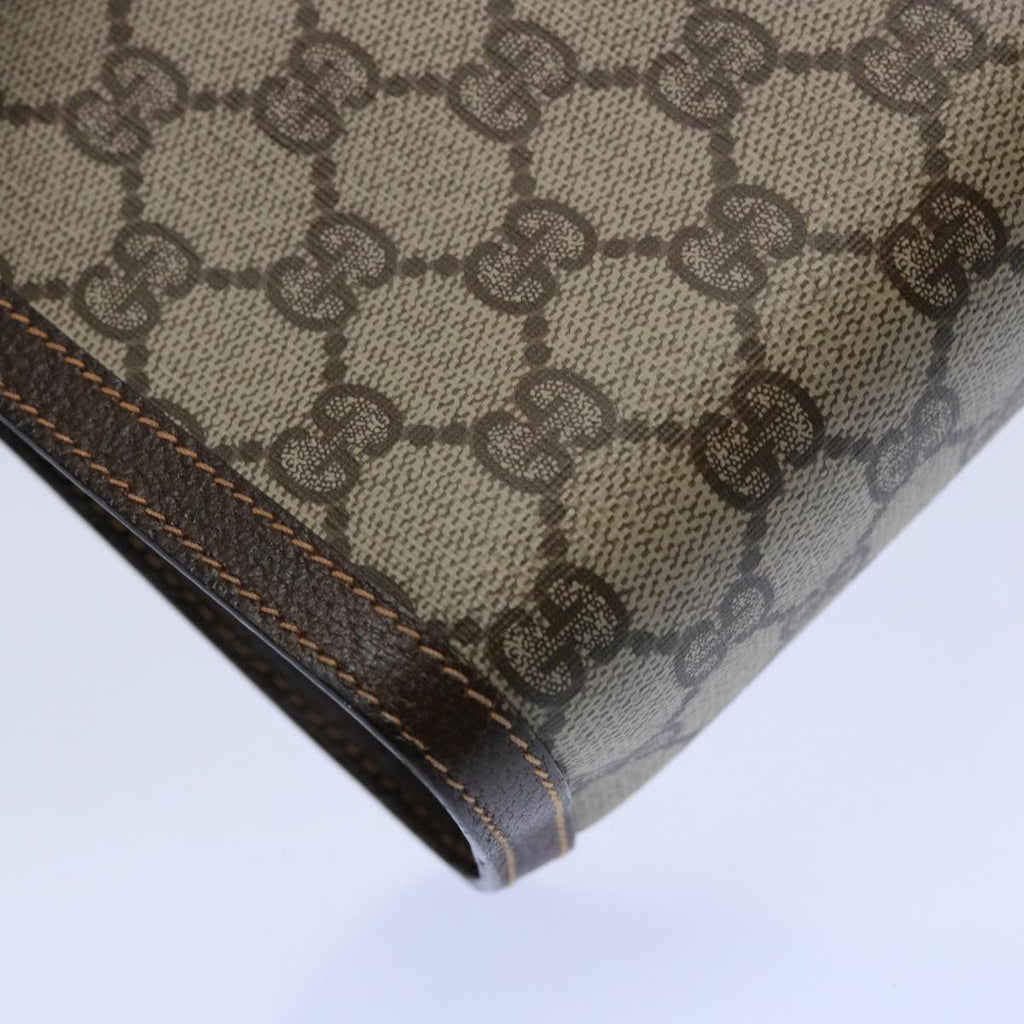 GUCCI GG Supreme Web Sherry Line Clutch Bag Beige Red 156 01 033 61313