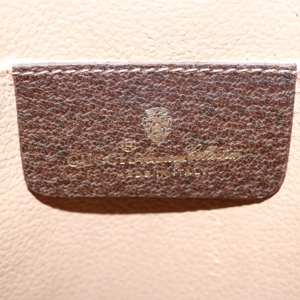 GUCCI GG Supreme Web Sherry Line Clutch Bag Beige Red 156 01 033 61313