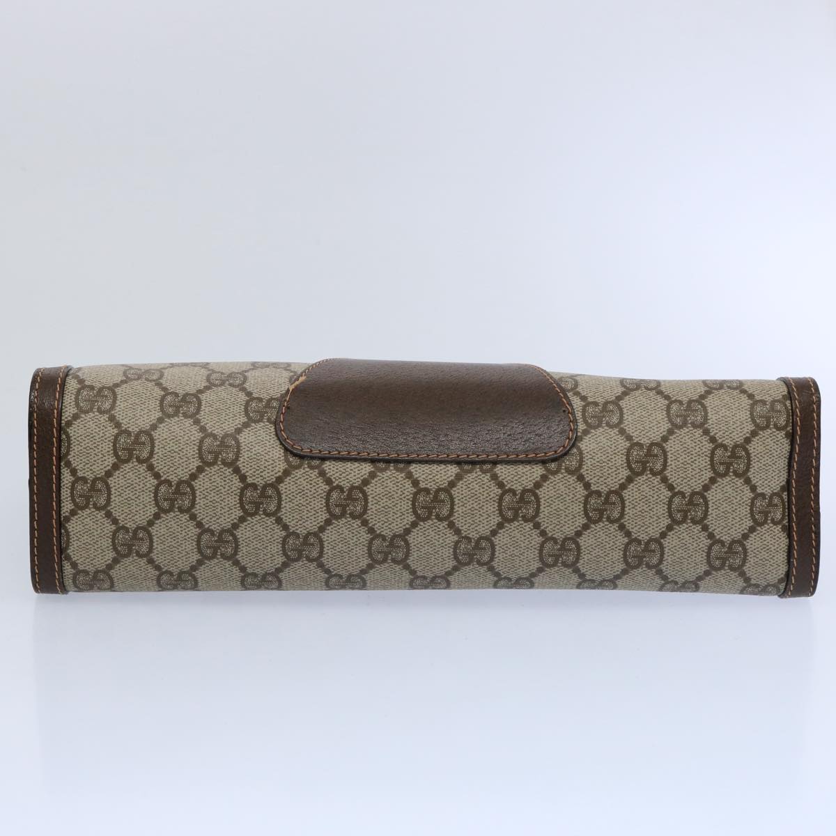GUCCI GG Supreme Web Sherry Line Clutch Bag Beige Red 156 01 033 61313