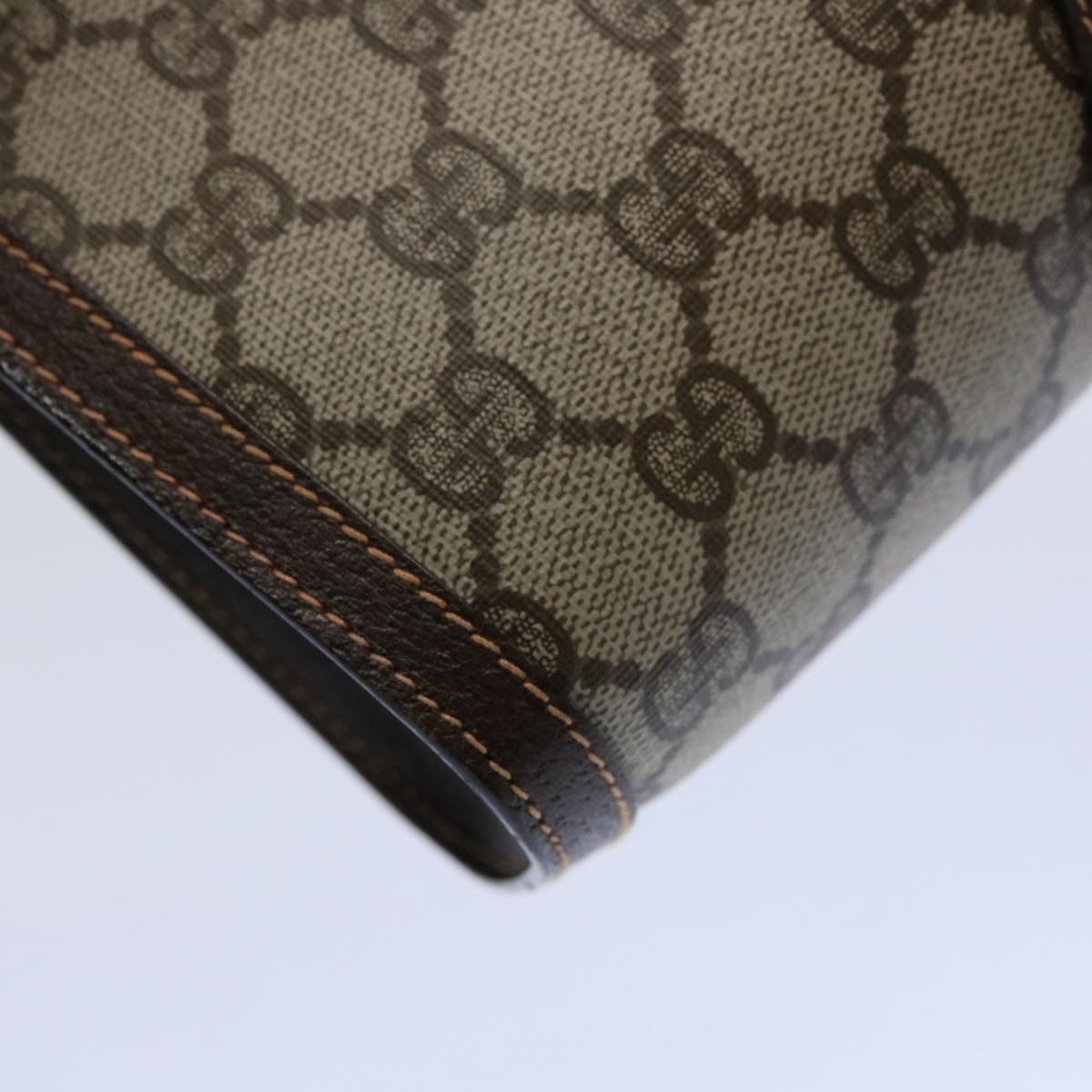 GUCCI GG Supreme Web Sherry Line Clutch Bag Beige Red 156 01 033 61313