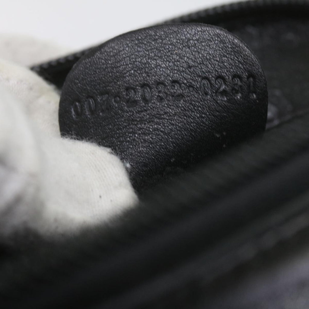 GUCCI Bamboo Hand Bag Leather 2way Black 007 2032 0231 61324