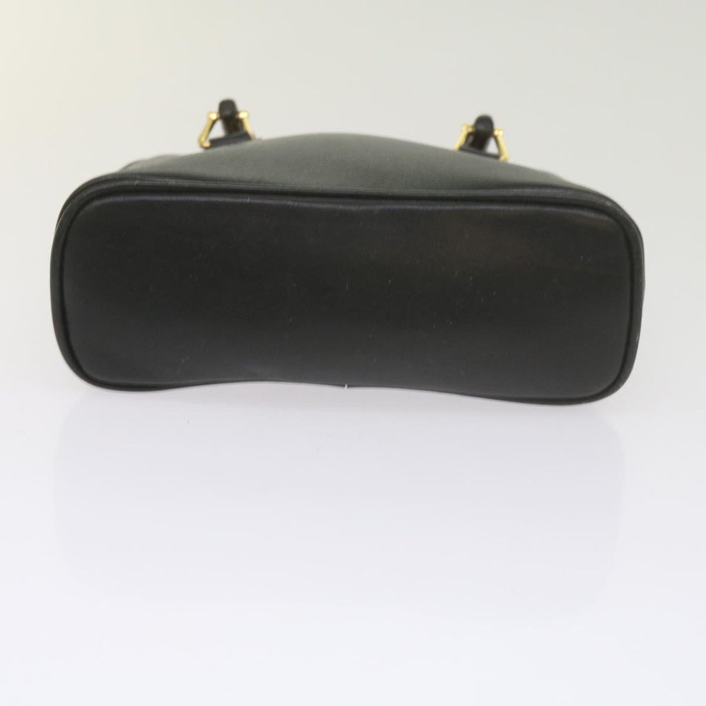 GUCCI Bamboo Hand Bag Leather 2way Black 007 2032 0231 61324