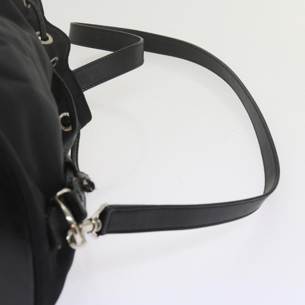 GUCCI Bamboo Hand Bag Nylon 2way Black 61327