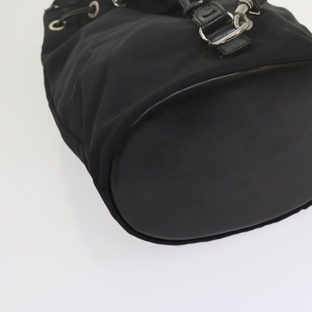 GUCCI Bamboo Hand Bag Nylon 2way Black 61327