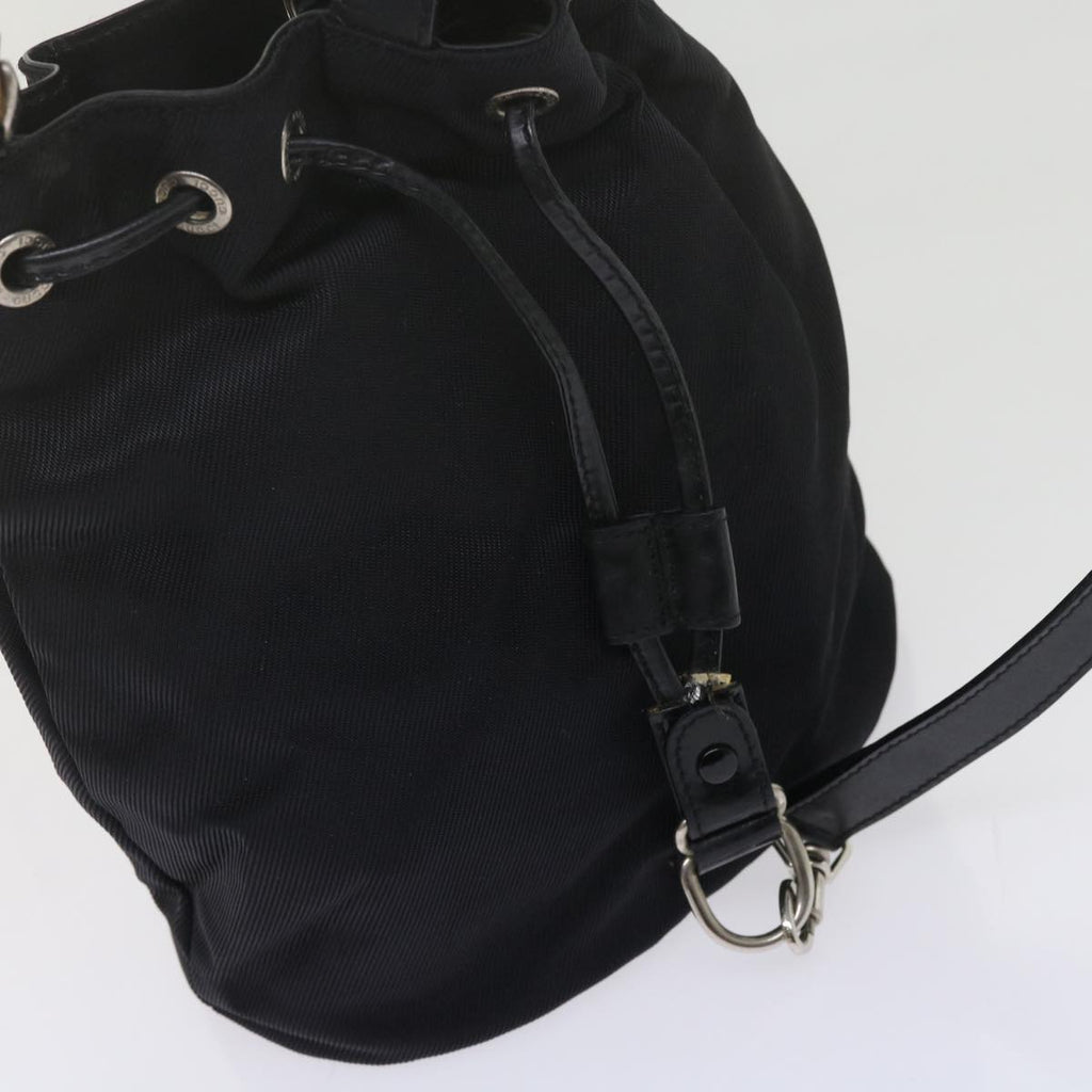 GUCCI Bamboo Hand Bag Nylon 2way Black 61327