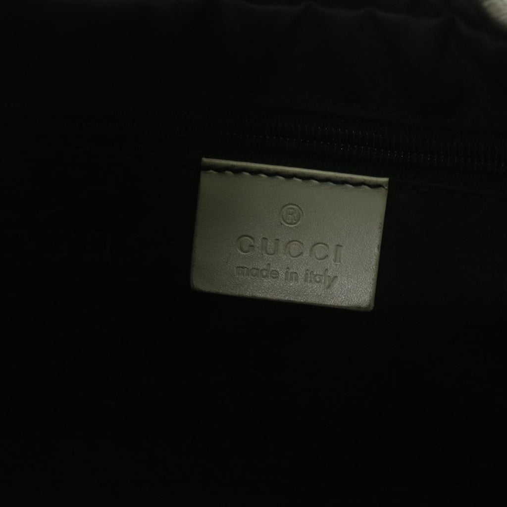 GUCCI Shoulder Bag Canvas White Black 001 3812 61341