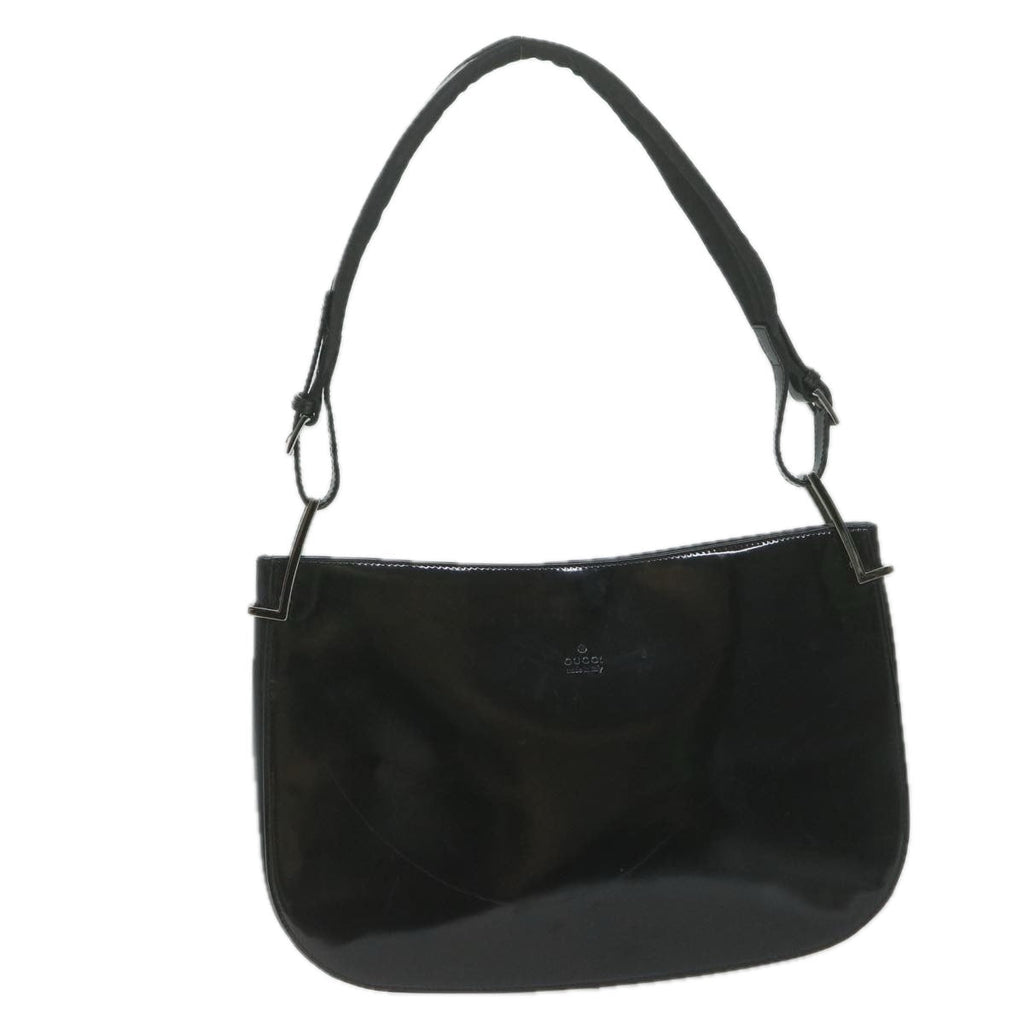 GUCCI Shoulder Bag Enamel Black 001 3193 61342