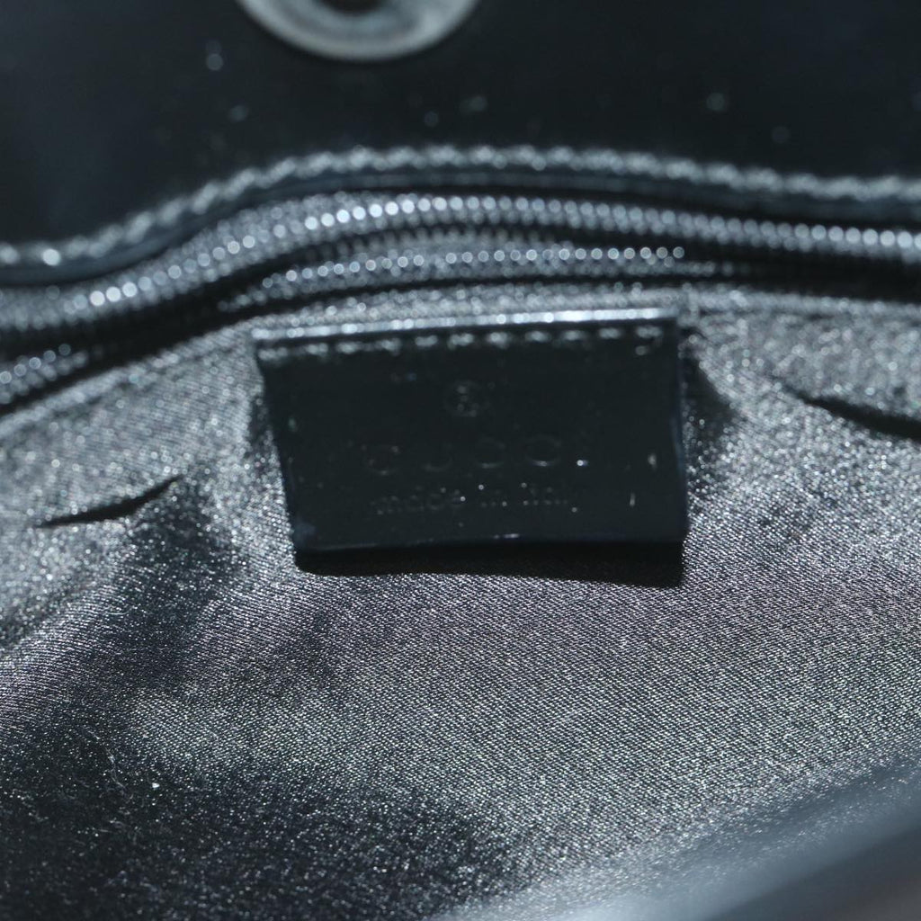 GUCCI Shoulder Bag Enamel Black 001 3193 61342