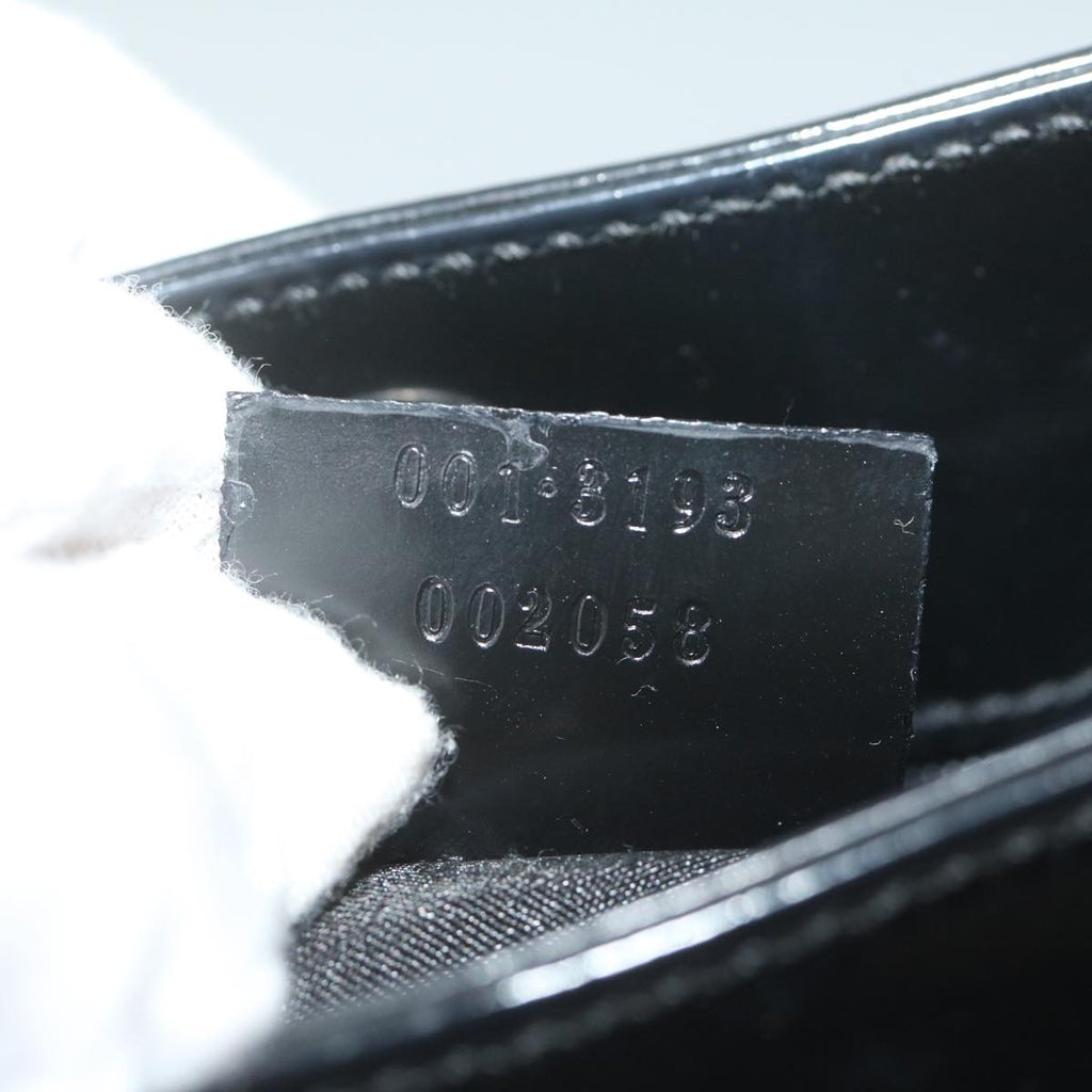 GUCCI Shoulder Bag Enamel Black 001 3193 61342