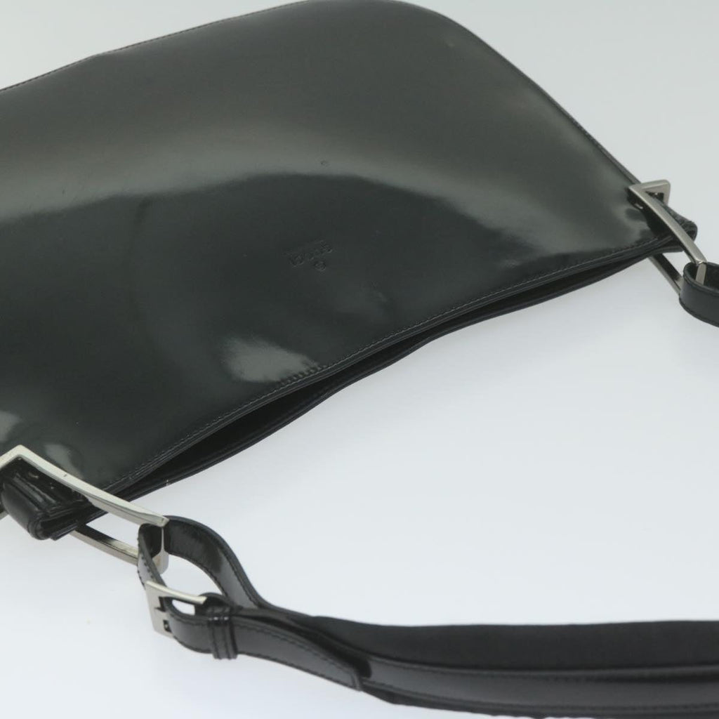 GUCCI Shoulder Bag Enamel Black 001 3193 61342