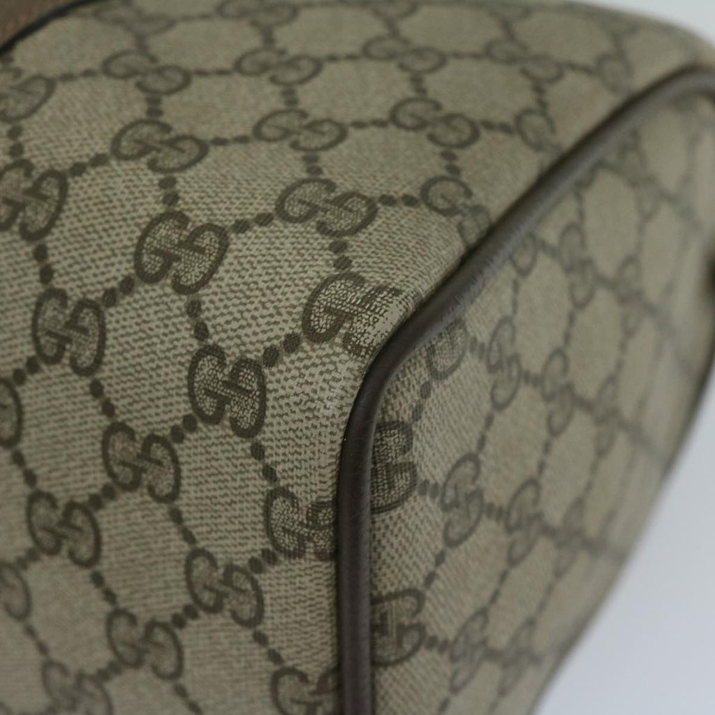 GUCCI GG Canvas Web Sherry Line Hand Bag PVC Beige Red Green 61347