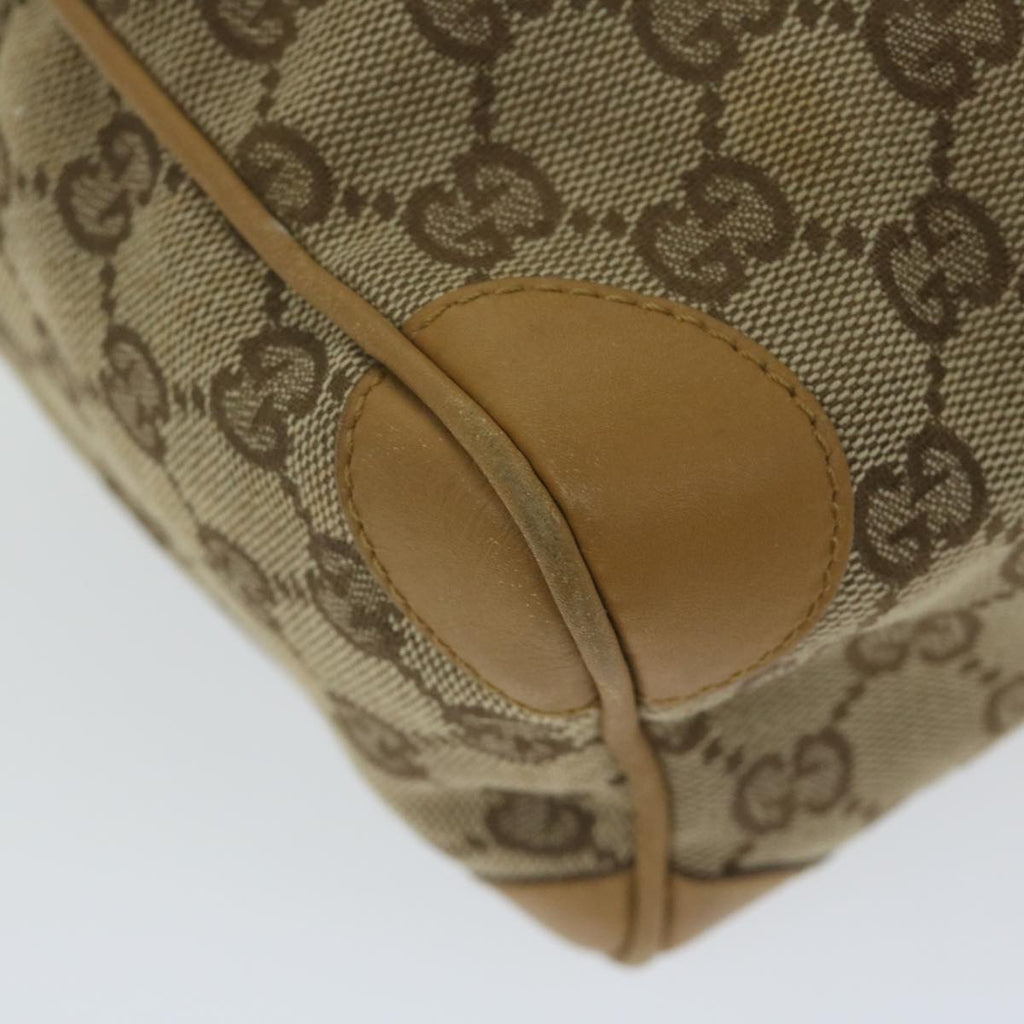 GUCCI GG Canvas Sherry Line Hand Bag Beige Red Brown 000 0851 61421