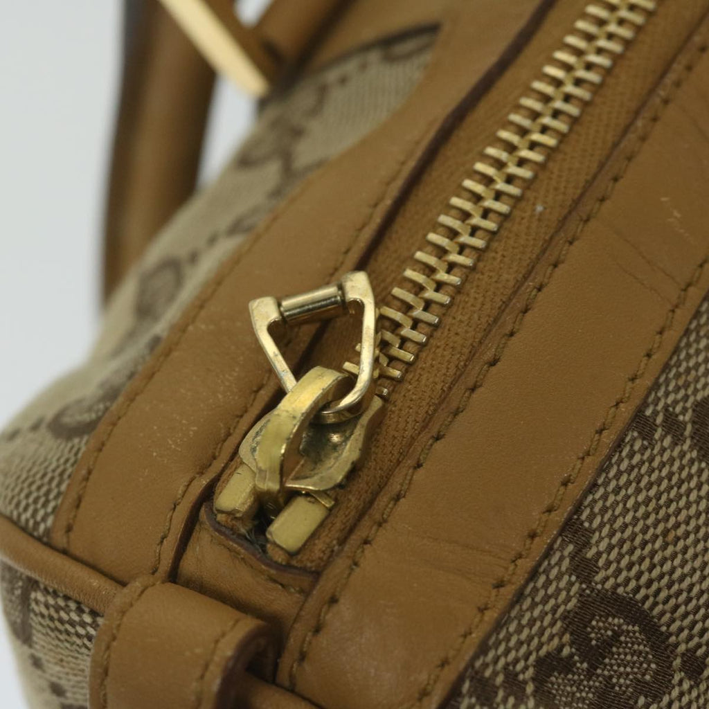 GUCCI GG Canvas Sherry Line Hand Bag Beige Red Brown 000 0851 61421