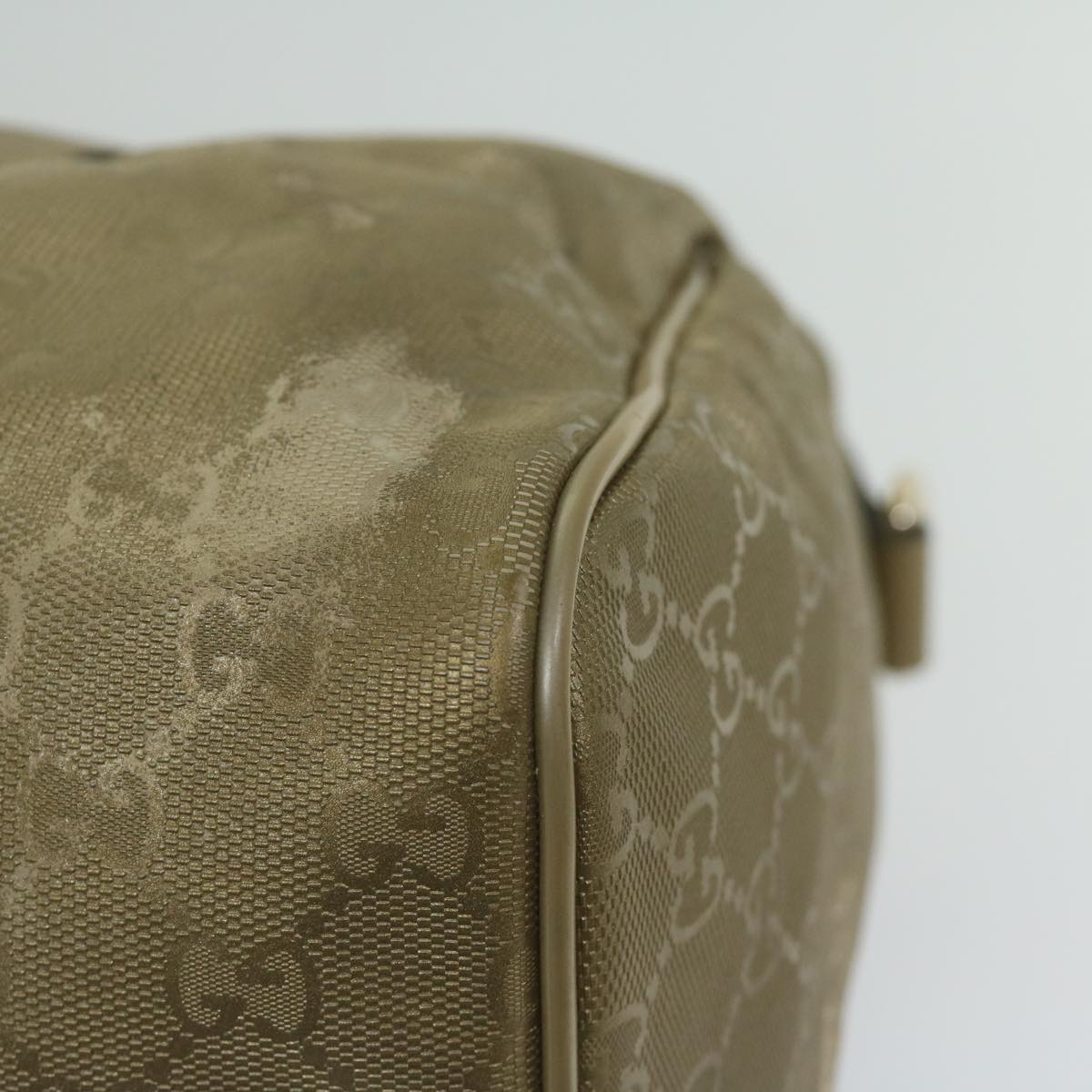 GUCCI GG Canvas Hand Bag Gold 193603 61422