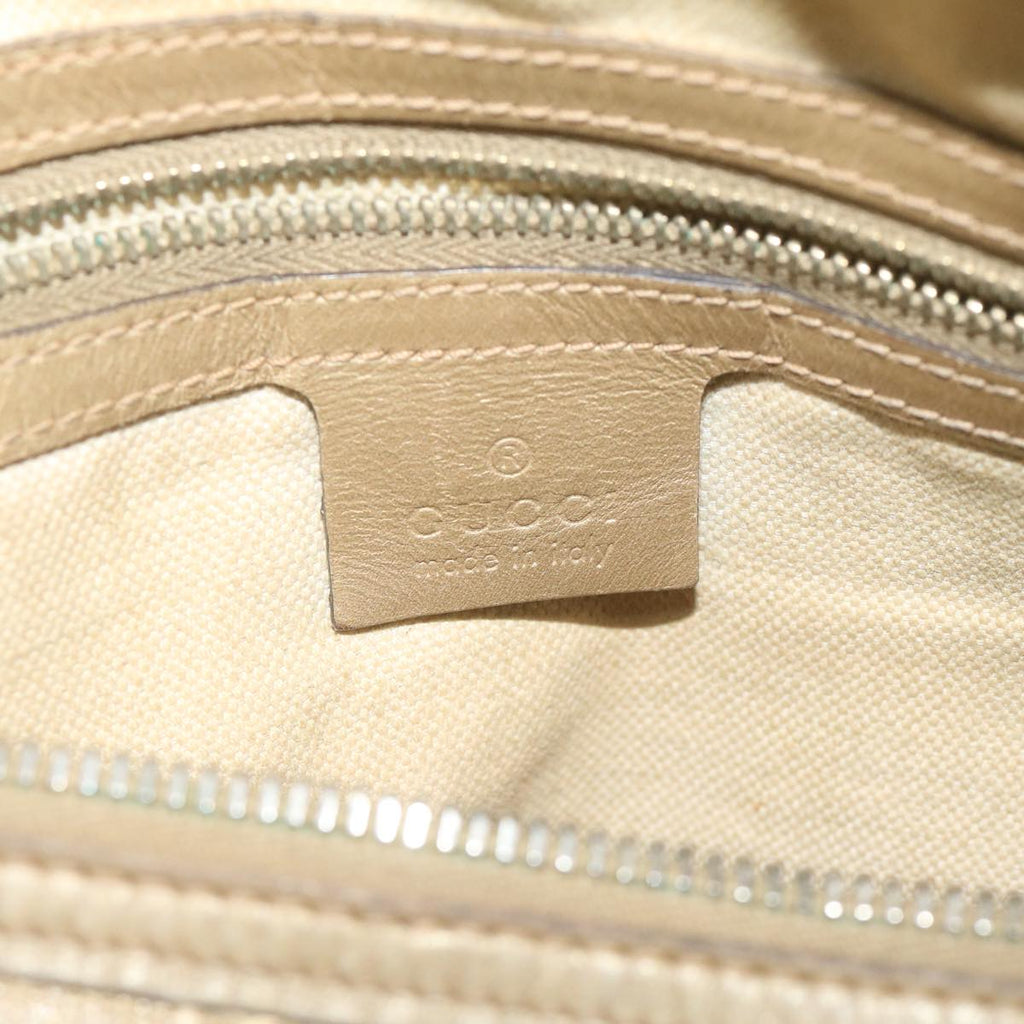 GUCCI GG Canvas Hand Bag Gold 193603 61422