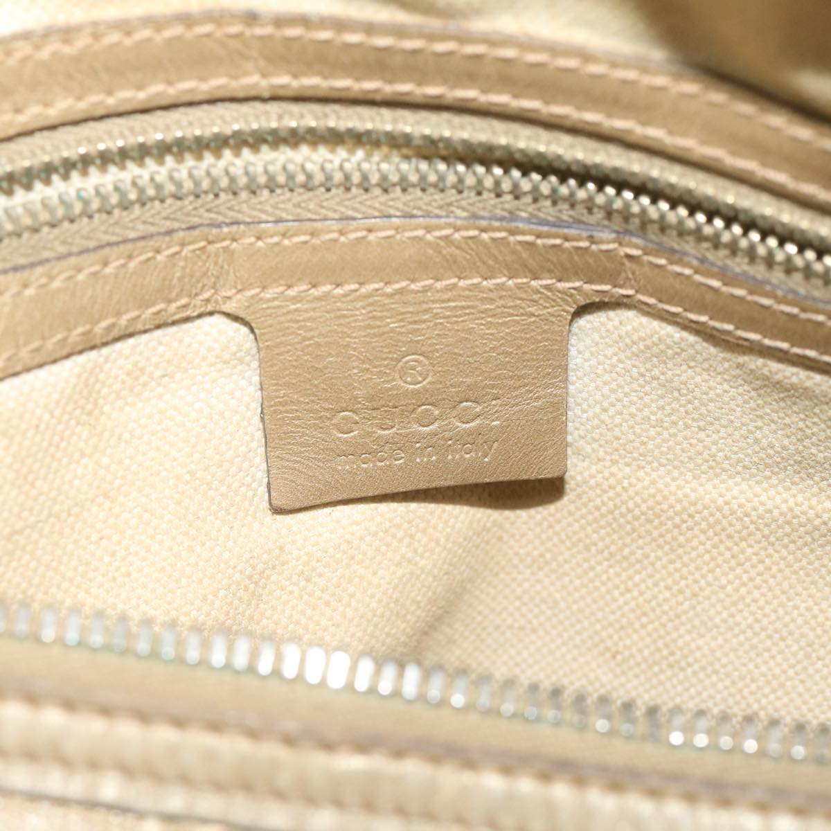 GUCCI GG Canvas Hand Bag Gold 193603 61422
