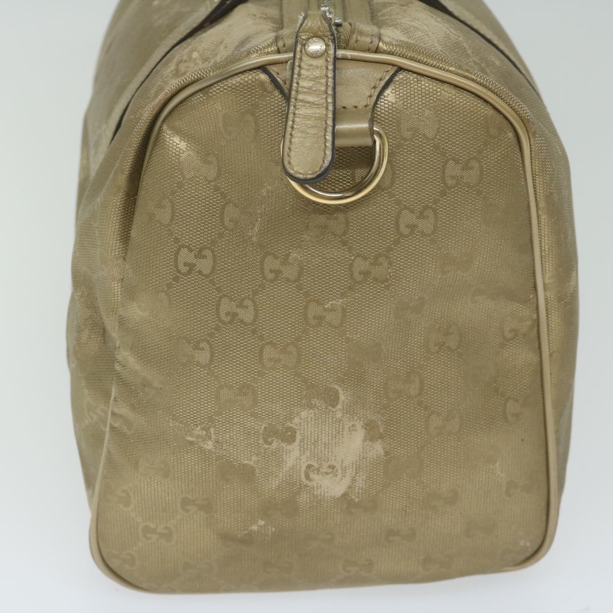 GUCCI GG Canvas Hand Bag Gold 193603 61422