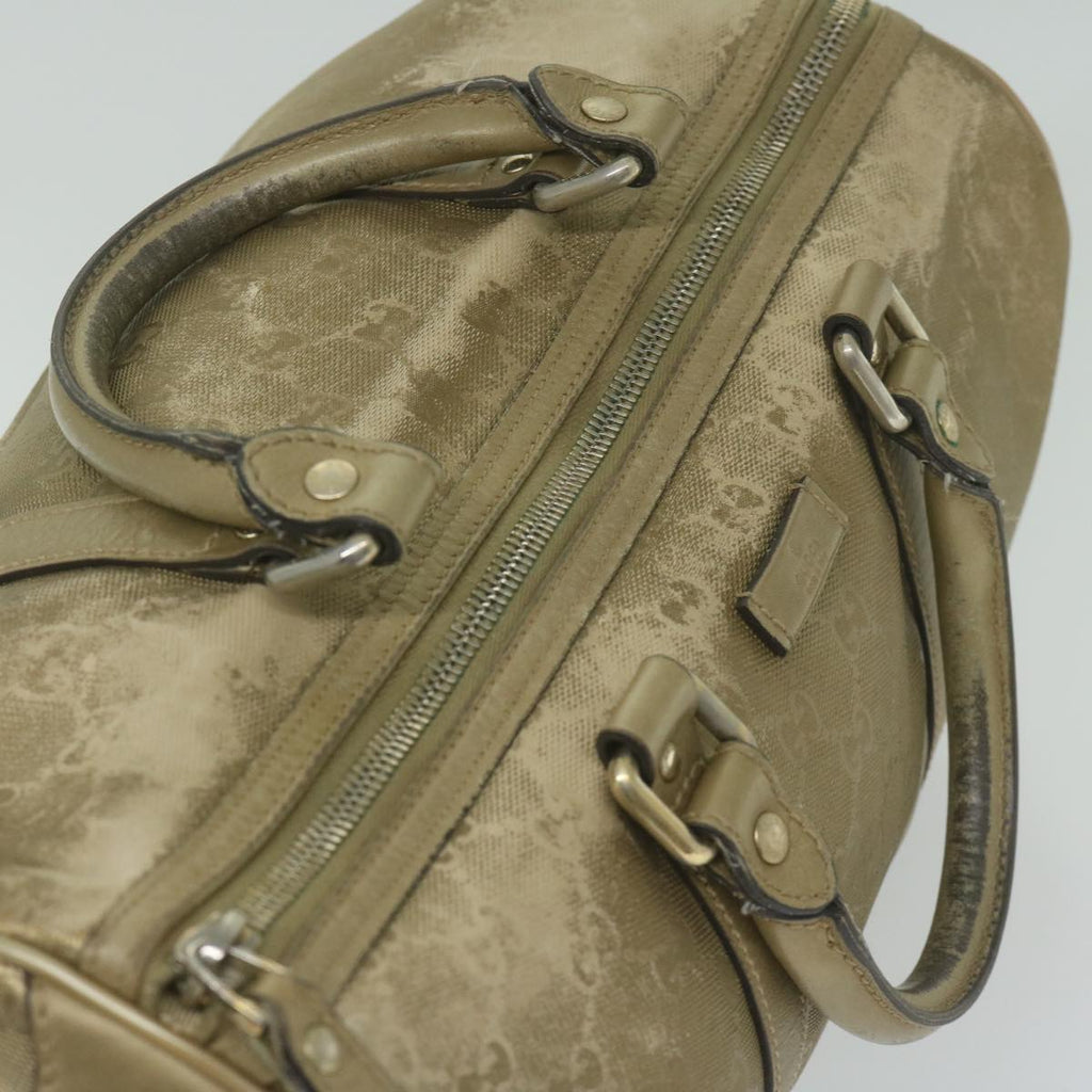 GUCCI GG Canvas Hand Bag Gold 193603 61422