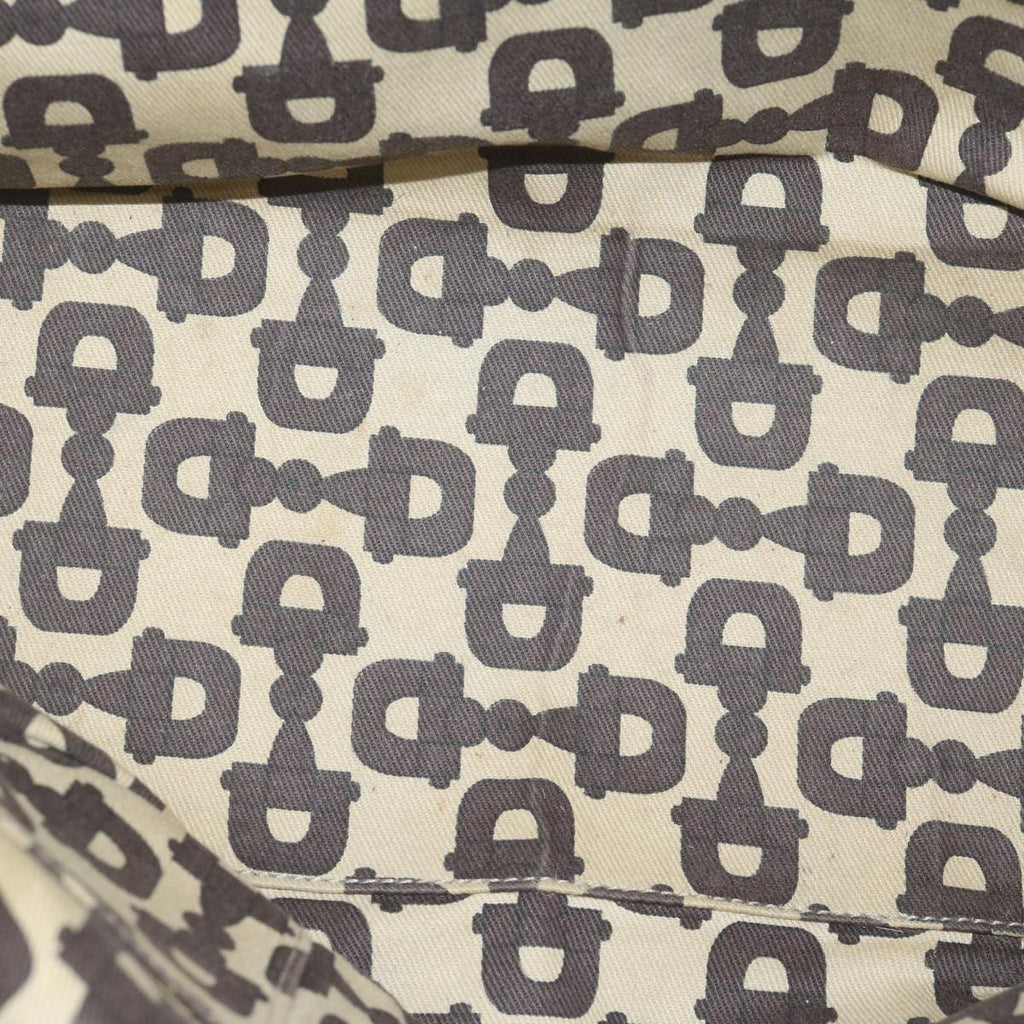 GUCCI GG Canvas Sherry Line Tote Bag Beige Black 137896 61423