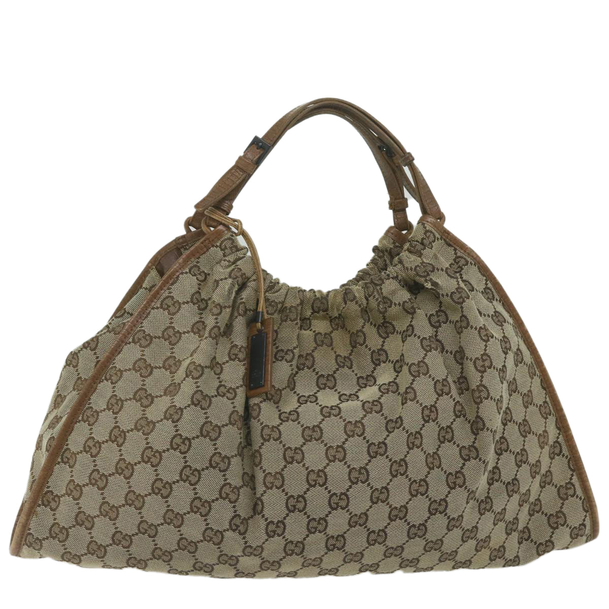 GUCCI GG Canvas Hand Bag Beige 76554 61426