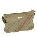GUCCI GG Canvas Sherry Line Shoulder Bag Beige Gold 189749 61429