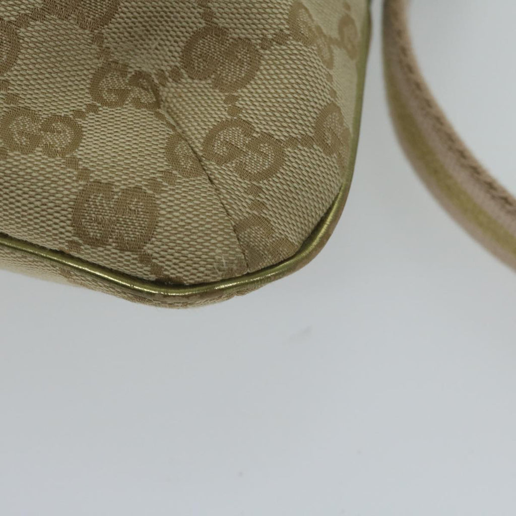 GUCCI GG Canvas Sherry Line Shoulder Bag Beige Gold 189749 61429