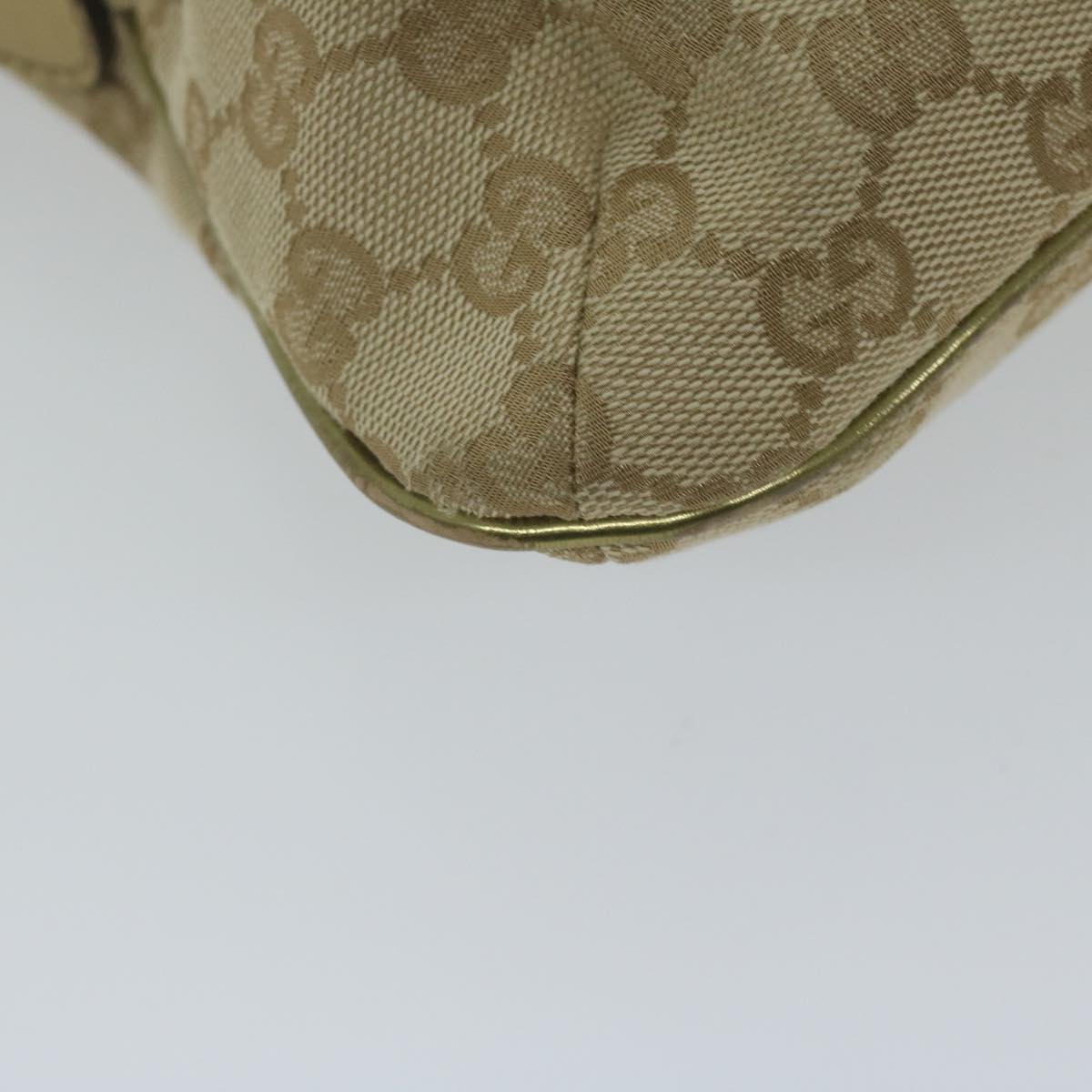 GUCCI GG Canvas Sherry Line Shoulder Bag Beige Gold 189749 61429