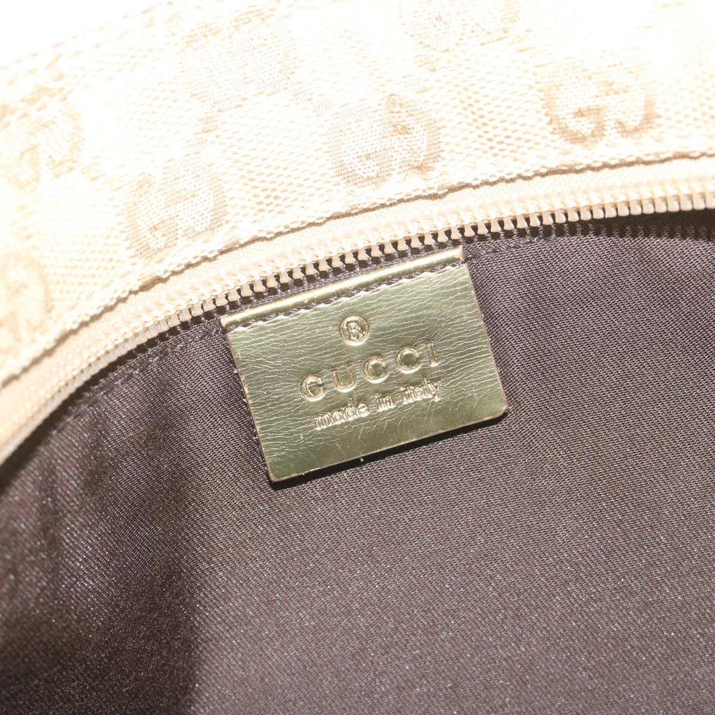 GUCCI GG Canvas Sherry Line Shoulder Bag Beige Gold 189749 61429