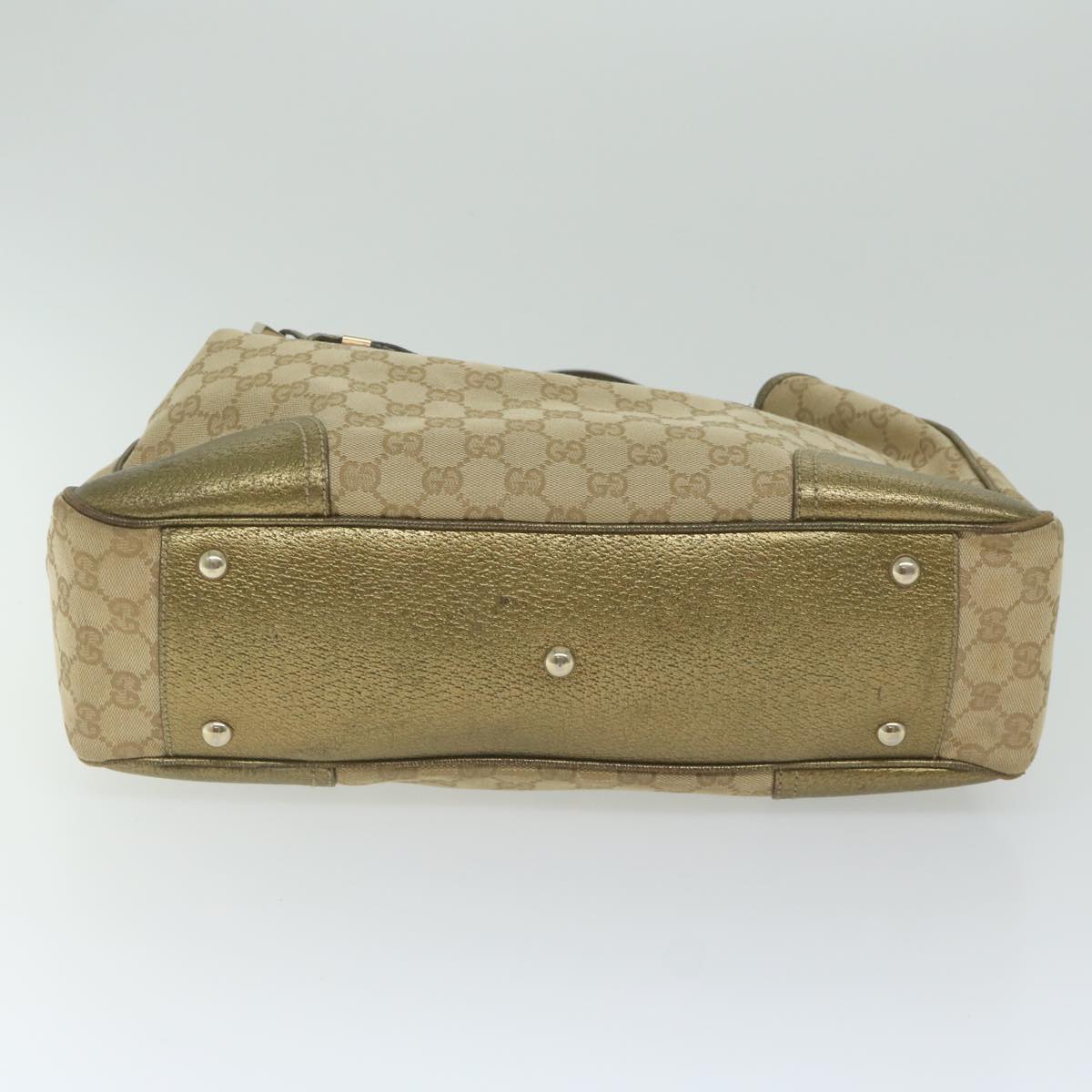 GUCCI GG Canvas Tote Bag Beige 163805 61430