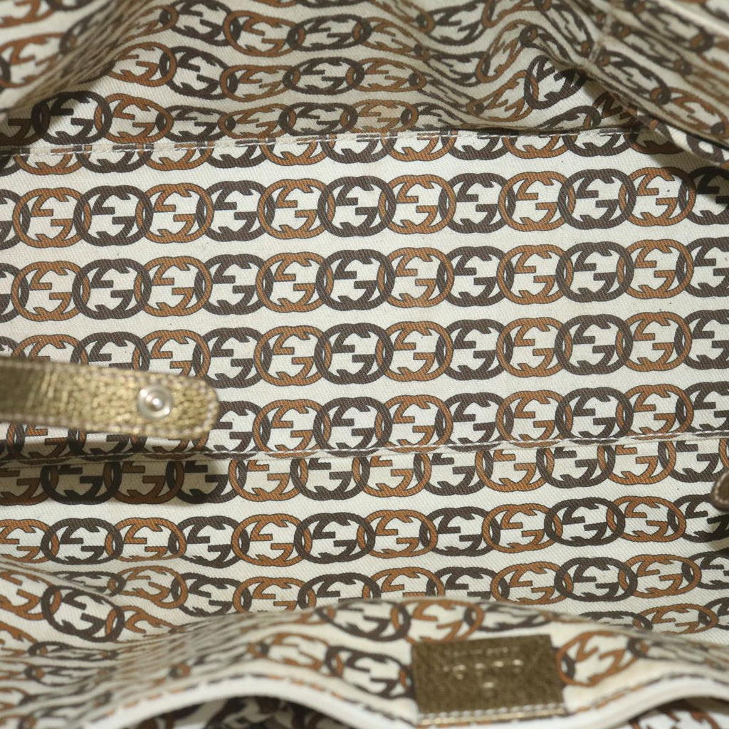 GUCCI GG Canvas Tote Bag Beige 163805 61430