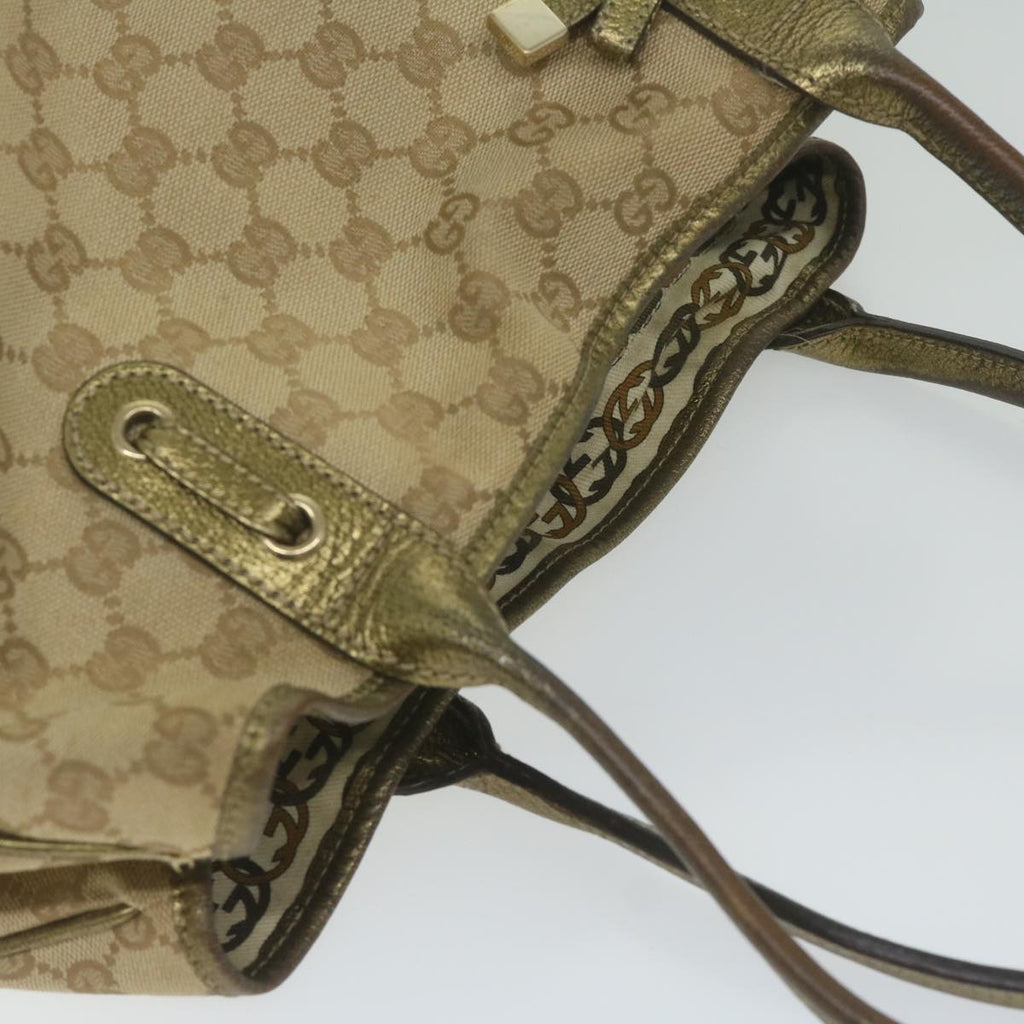GUCCI GG Canvas Tote Bag Beige 163805 61430