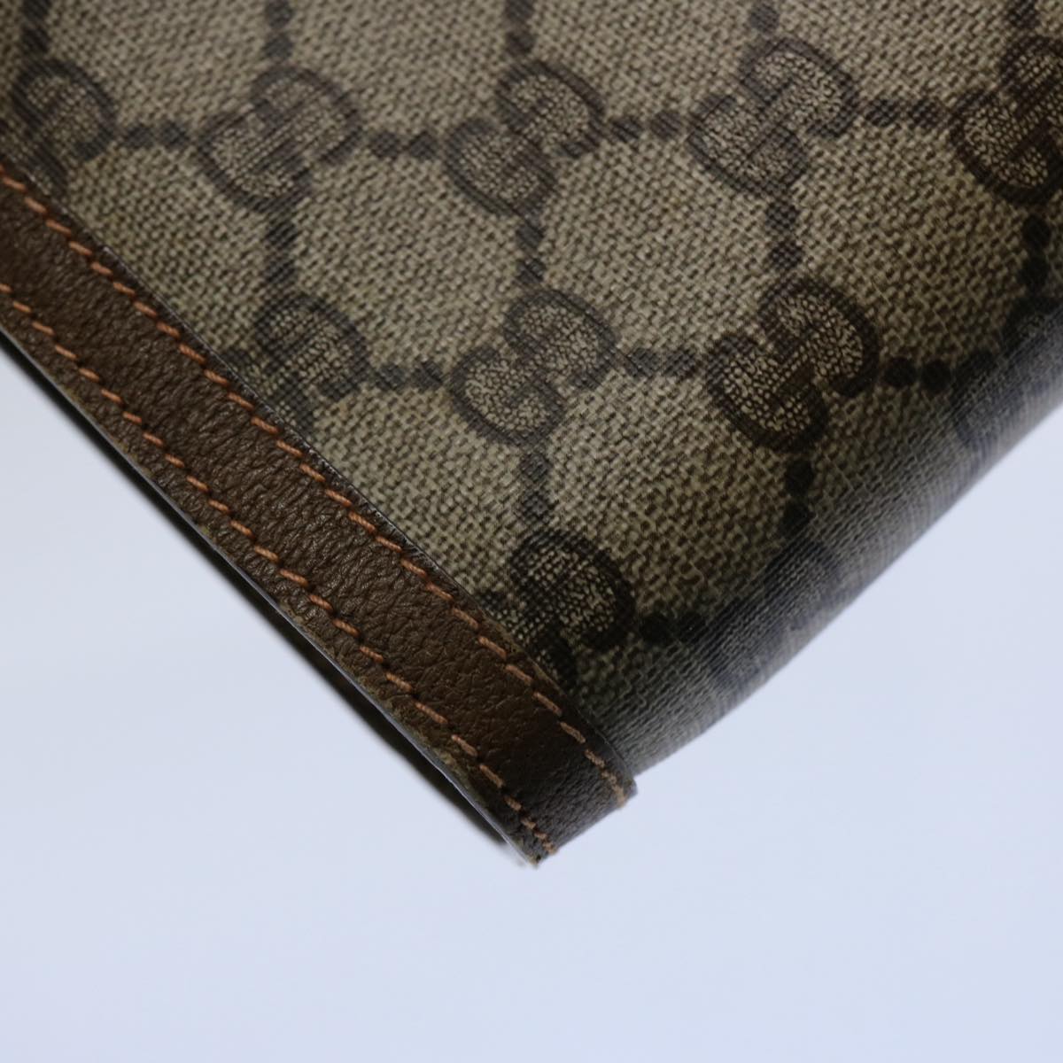 GUCCI GG Supreme Web Sherry Line Clutch Bag Beige Red Green 89 01 032 61455