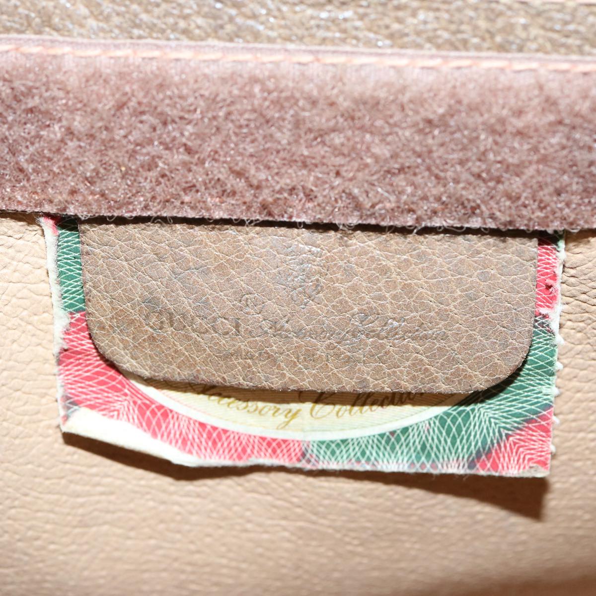 GUCCI GG Supreme Web Sherry Line Clutch Bag Beige Red Green 89 01 032 61455