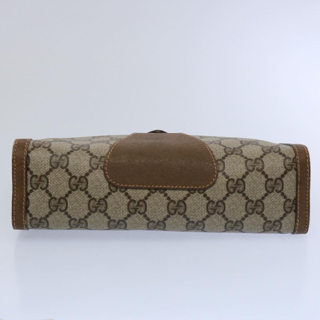 GUCCI GG Supreme Web Sherry Line Clutch Bag Beige Red Green 89 01 032 61455