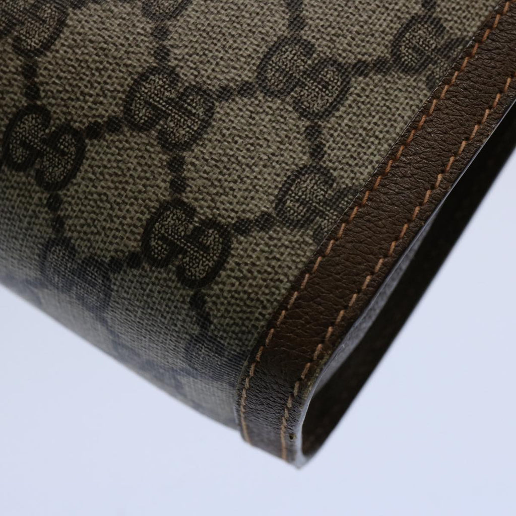 GUCCI GG Supreme Web Sherry Line Clutch Bag Beige Red Green 89 01 032 61455