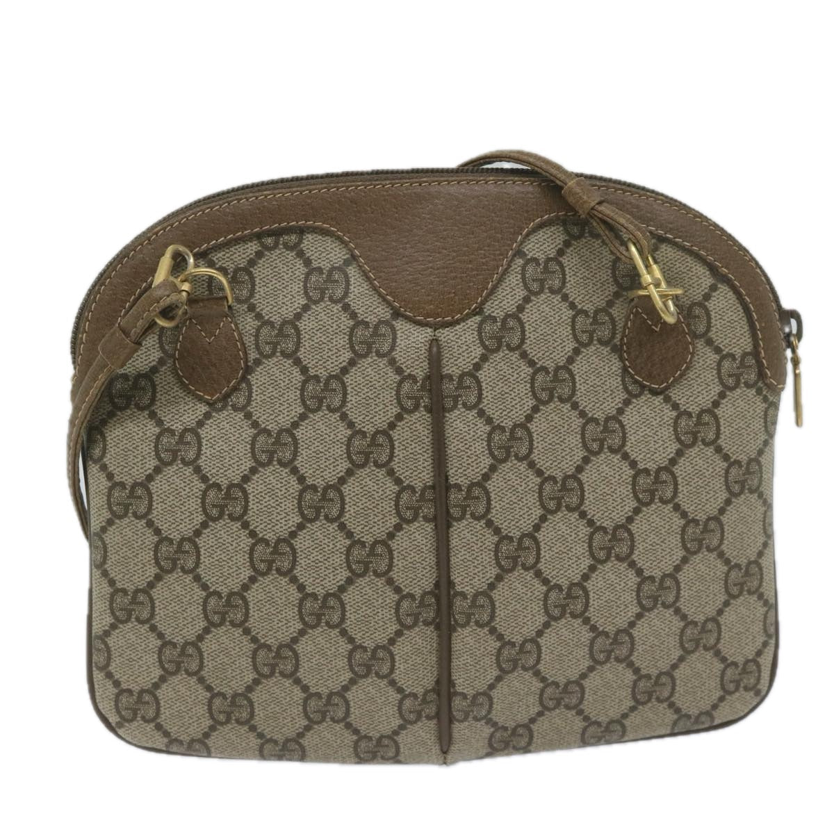 GUCCI GG Supreme Web Sherry Line Shoulder Bag Beige Red 904 02 047 61456