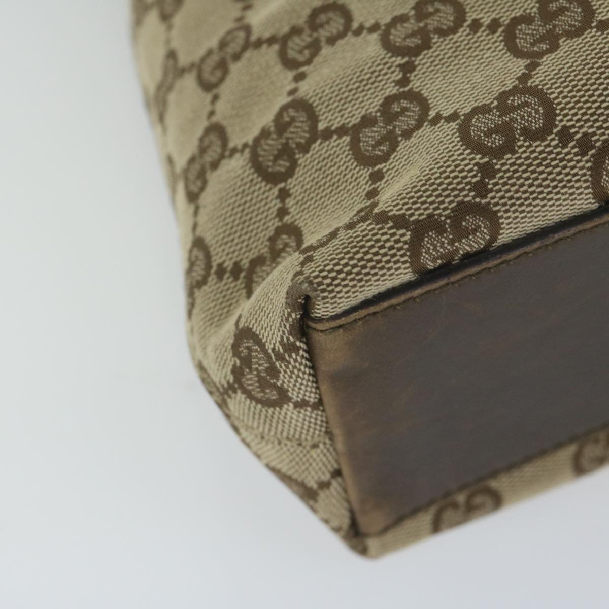 GUCCI GG Canvas Jackie Shoulder Bag Beige 110291 61488