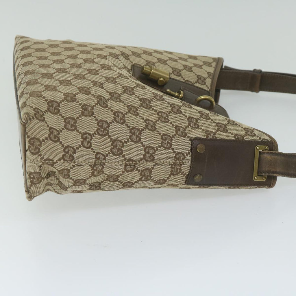 GUCCI GG Canvas Jackie Shoulder Bag Beige 110291 61488