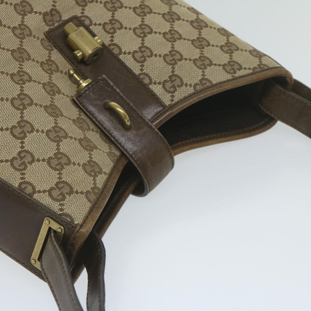 GUCCI GG Canvas Jackie Shoulder Bag Beige 110291 61488