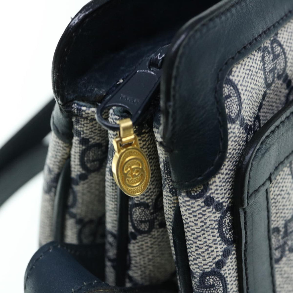 GUCCI GG Supreme Sherry Line Shoulder Bag Red Navy 010 378 61489