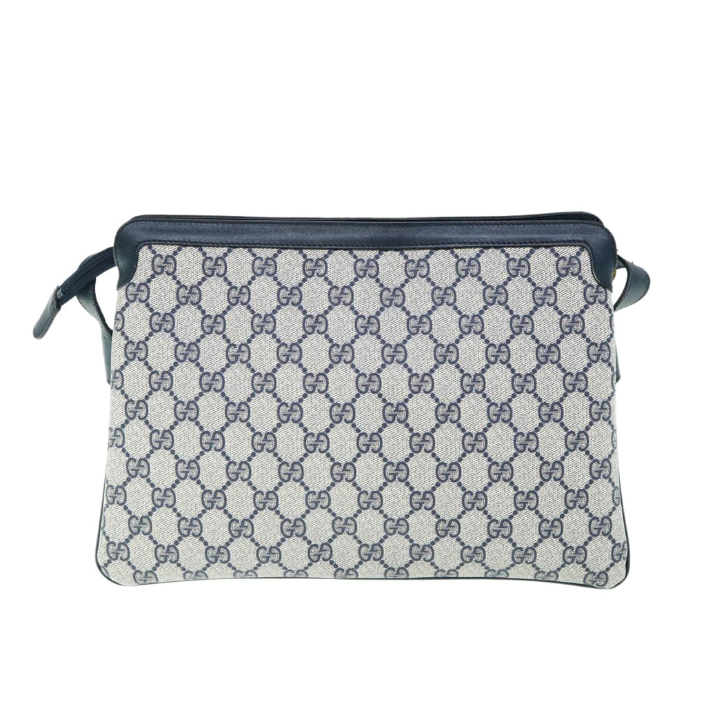 GUCCI GG Supreme Sherry Line Shoulder Bag Red Navy 010 378 61489