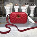 Glami Marmont MatelassÃƒÂ© Mini Bag Hibiscus Red MatelassÃƒÂ© Chevron For Women 7in/18cm Glami