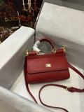 GLAMI Small Sicily Bag In Dauphine Red For Women 7.5in/19cm GLAMI