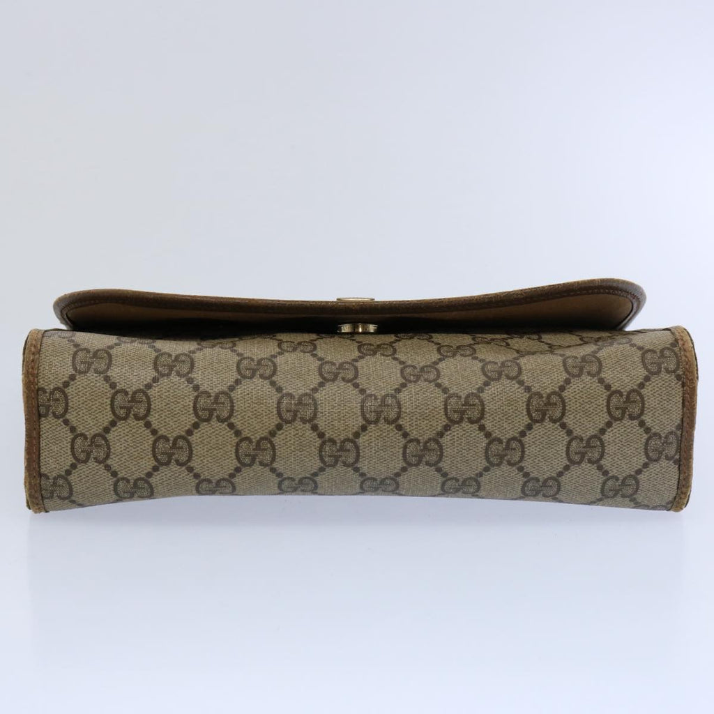 GUCCI GG Supreme Web Sherry Line Clutch Bag Beige Red Green 89 01 030 61534