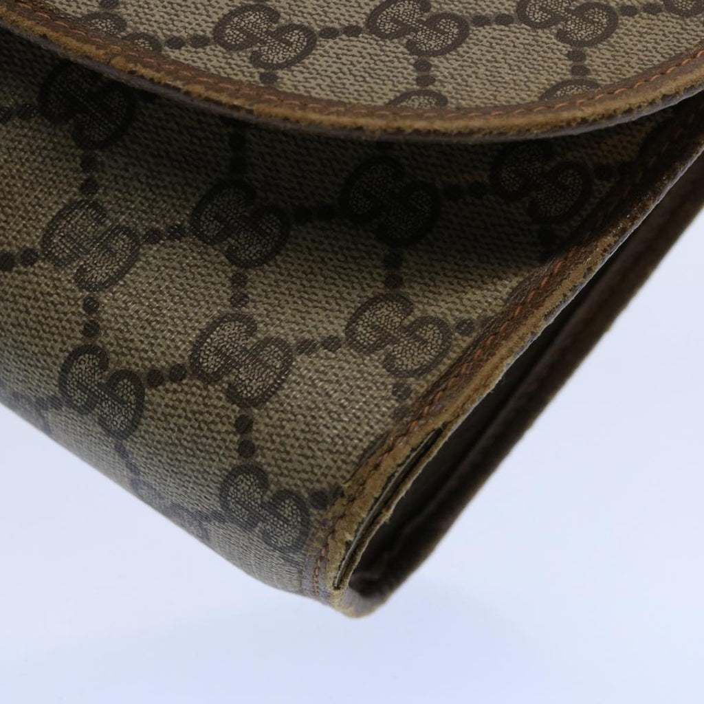GUCCI GG Supreme Web Sherry Line Clutch Bag Beige Red Green 89 01 030 61534