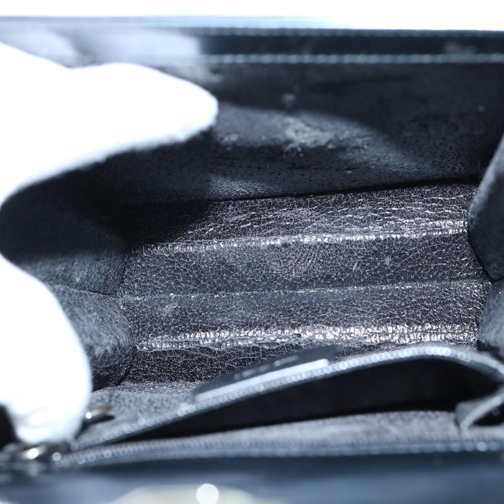 GUCCI Hand Bag Patent leather 2way Black 61541