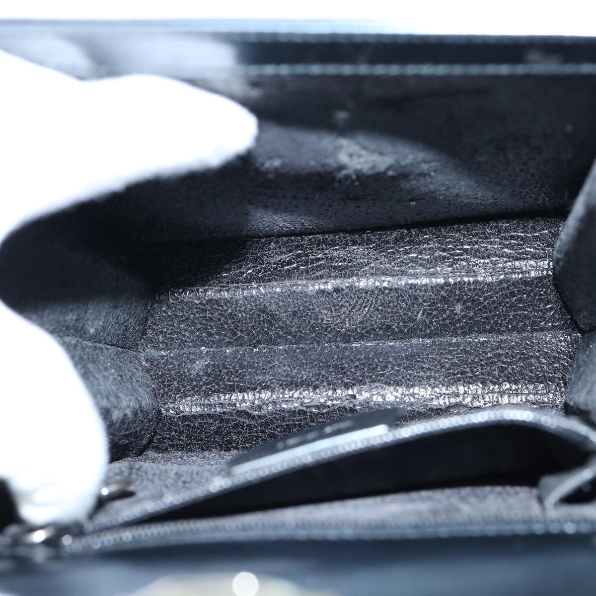 GUCCI Hand Bag Patent leather 2way Black 61541