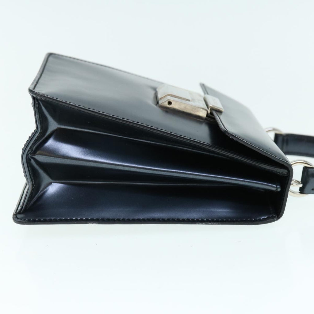 GUCCI Hand Bag Patent leather 2way Black 61541